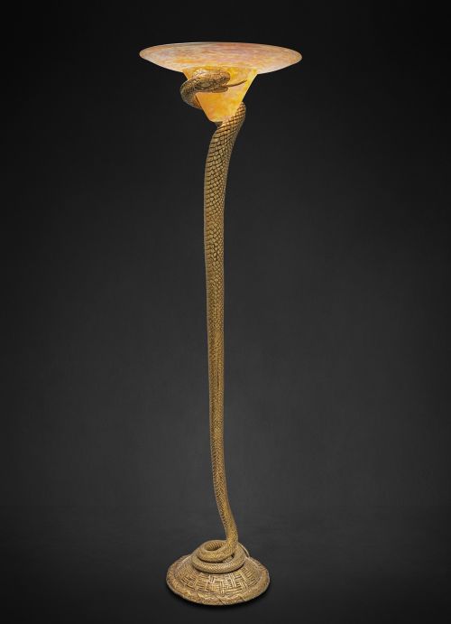 EDGAR BRANDT (1880-1960) 'LA TENTATION' FLOOR LAMP, DESIGNED 1920-26